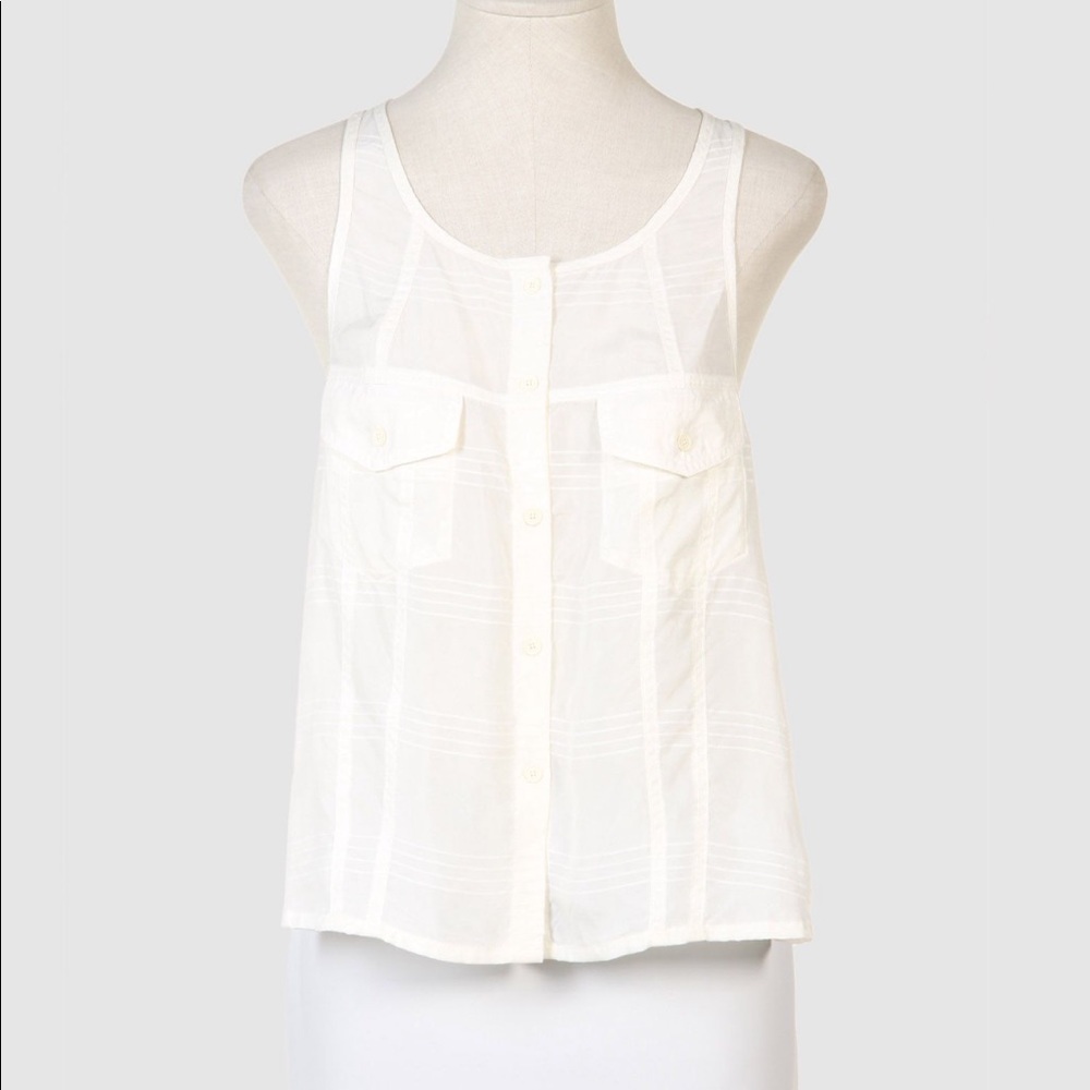 T by Alexander Wang | White Racer Back Tank Medium